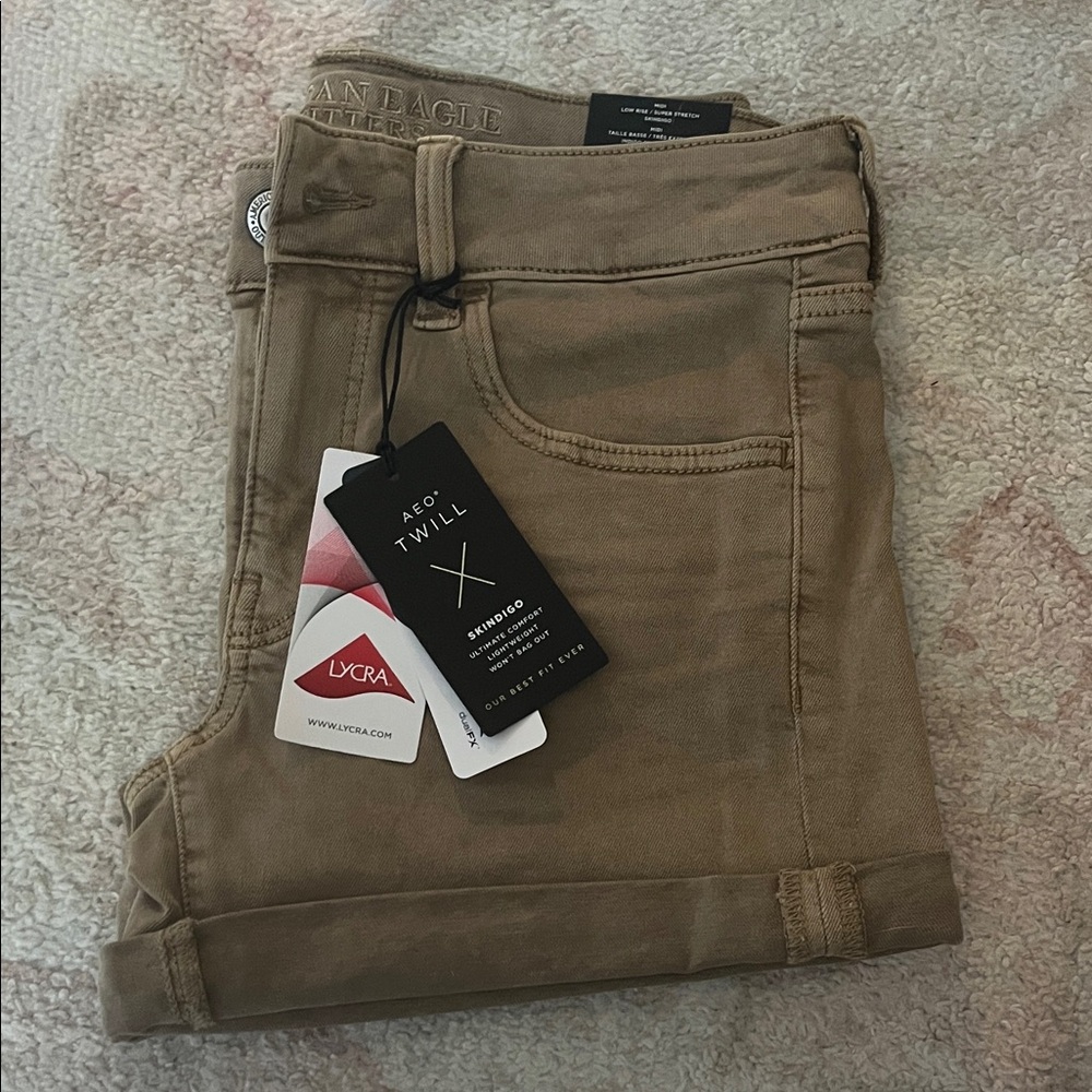 American Eagle Outfitters Tan Twill Shorts